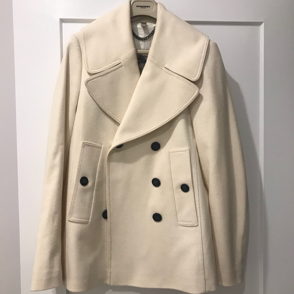 BURBERRY London Pea Coat, size 4 in USA